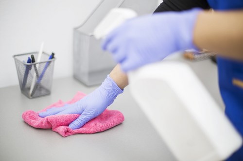 Professional carpet cleaning service for a business corridor in Roehampton