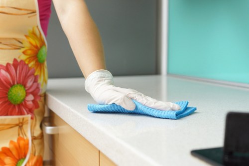 Commercial cleaning team preparing a Roehampton office for a professional daily clean