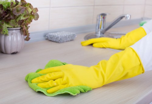 Preparation checklist and cleaned rental interior for move-out in Roehampton