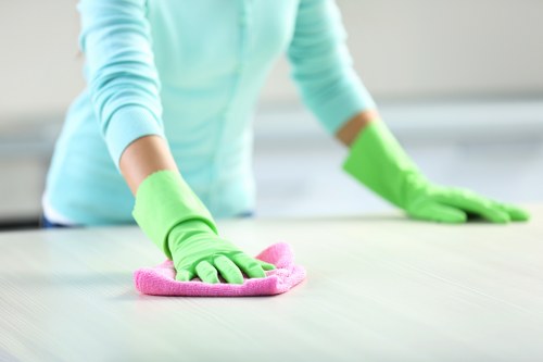 Cleaning equipment and supplies used for office and communal area maintenance in Roehampton
